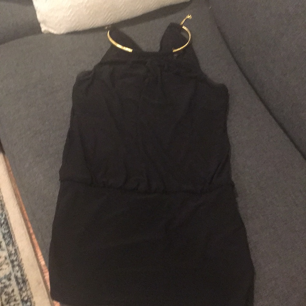 Black mini dress,